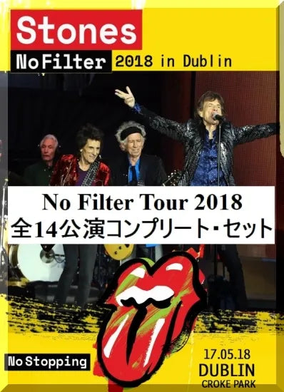 THE ROLLING STONES / No Filter Tour 2018 Conjunto de 14 actuaciones (14 DVDR)