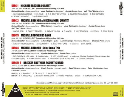 MICHAEL BRECKER / FESTIVAL DE JAZZ DE MONTREAL 2001 (6 CD)