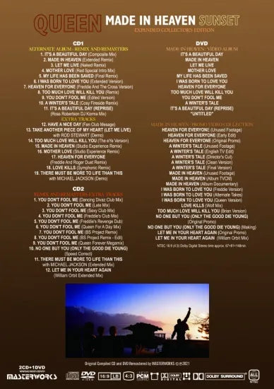 Queen Made In Heaven Sunrise + Sunset Set Expanded Collector's Edition 4CD+2DVD