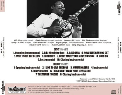 B.B. KING / LIVE IN GEORGIA 1979 (2CDR)