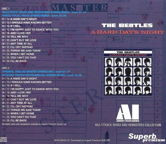 THE BEATLES / A HARD DAY'S NIGHT AI - AUDIO COMPANION MULTITRACK REMIX AND REMASTERS COLLECTION (2CD)