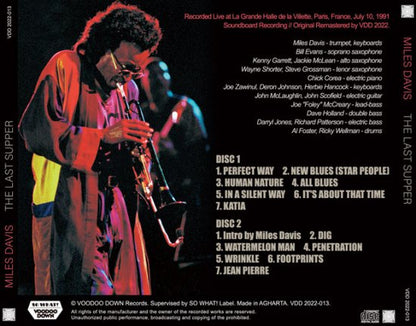 MILES DAVIS / THE LAST SUPPER LIVE AT LA VILLETTE 1991 (2CD + LTD.1DVDR)