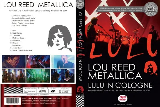 LOU REED / METALLICA / LULU IN COLOGNE PRO-SHOT (1DVDR)