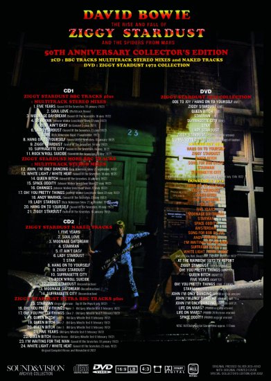 DAVID BOWIE / ZIGGY STARDUST 50TH ANNIVERSARY COLLECTOR'S EDITION (2CD+1DVD)