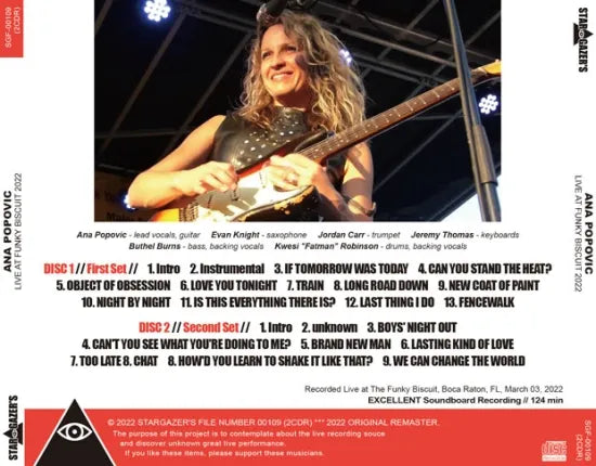 ANA POPOVIC / LIVE AT FUNKY BISCUIT 2022 (2CDR)