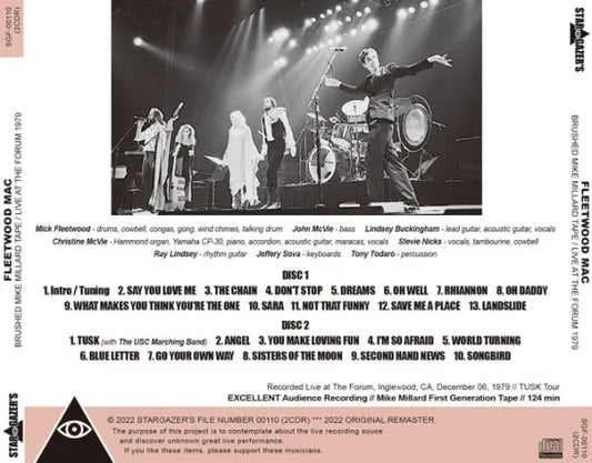 Cinta de Fleetwood Mac / Brushed Mike Millard en vivo en el Forum 1979 (2 CD)