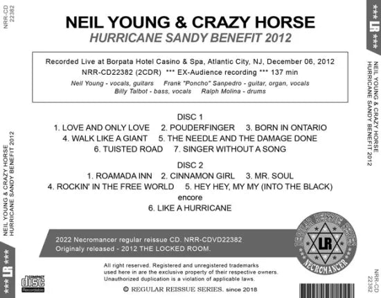 NEIL YOUNG & CRAZY HORSE / HURRICANE SANDY BENEFIT 2012 (2CDR)