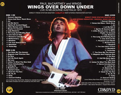 PAUL McCARTNEY & WINGS / WINGS OVER DOWN UNDER LIVE IN MELBOURNE AUSTRALIA 1975 (2CD+1DVD)