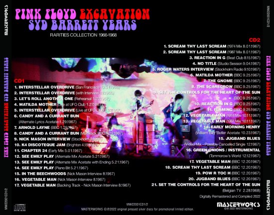 PINK FLOYD / EXCAVATION SYD BARRETT YEARS RARITIES COLLECTION 1966-1968 (2CD)