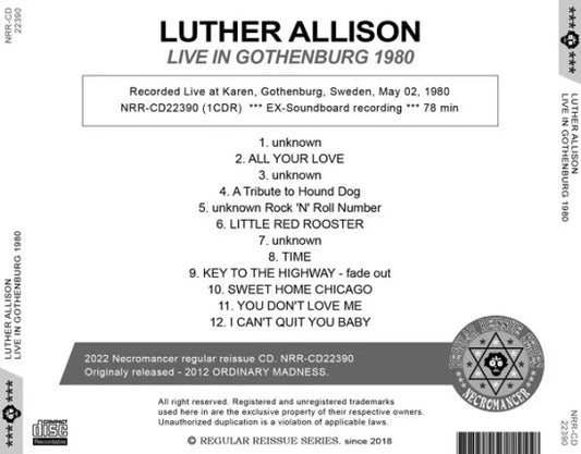 LUTHER ALLISON / LIVE IN GOTHENBURG 1980 (1CDR)