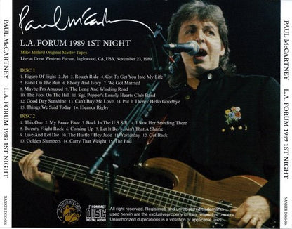 PAUL McCARTNEY / L.A. FORUM 1989 1ST NIGHT (2CD)