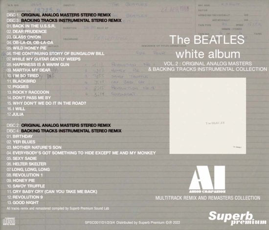 THE BEATLES WHITE ALBUM AI - AUDIO COMPANION VOL.2 (4CD)