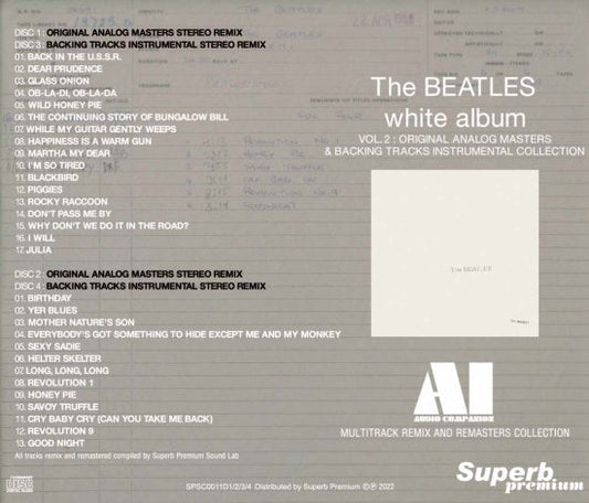THE BEATLES WHITE ALBUM AI - AUDIO COMPANION VOL.2 (4CD)