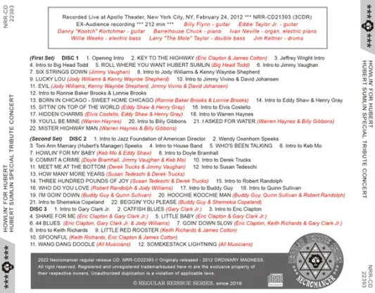HOWLIN' FOR HUBERT / HUBERT SUMLIN SPECIAL TRIBUTE CONCERT (3CDR)