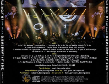 Paul McCartney /OAKLAND SUNDAY MAY 8 2022 (2CD)