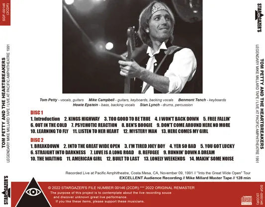 TOM PETTY AND THE HEARTBREAKERS / LEGENDARY MIKE MILLARD TAPE PACIFIC AMPHITHEATRE 1991 (2CDR)