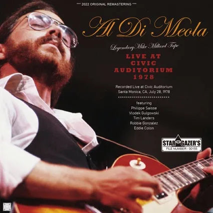 AL DI MEOLA / LEGENDARY MIKE MILLARD TAPE LIVE AT CIVIC AUDITORIUM 1978 (1CDR)