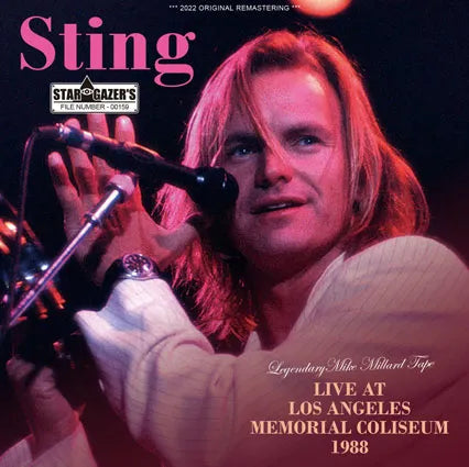 STING / LEGENDARY MIKE MILLARD TAPE LIVE AT LOS ANGELES MEMORIAL COLISEUM 1988 (1CDR)