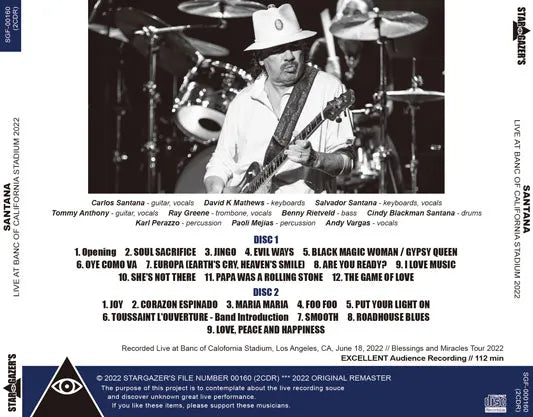 SANTANA / LIVE AT BANC OF CALIFORNIA STADIUM 2022 (2CDR)