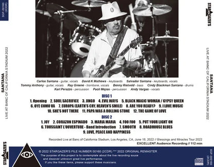 SANTANA / LIVE AT BANC OF CALIFORNIA STADIUM 2022 (2CDR)