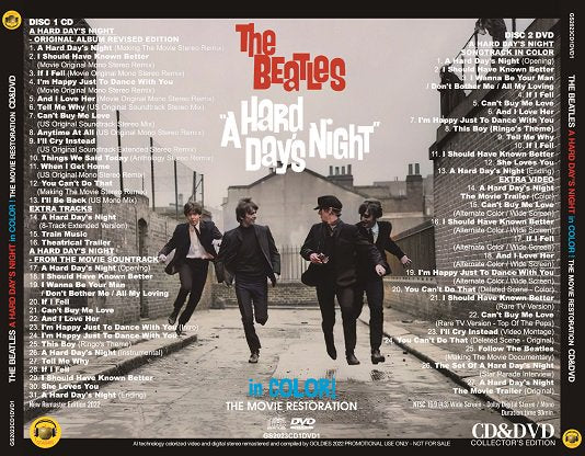 THE BEATLES / A HARD DAY'S NIGHT in COLOR! THE MOVIE RESTORATION (1CD+1DVD)