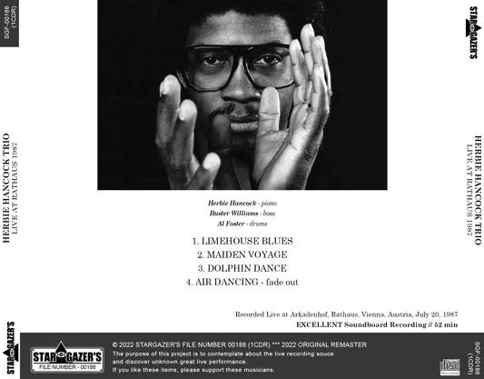 HERBIE HANCOCK TRIO / LIVE AT RATHAUS 1987 (1CDR)