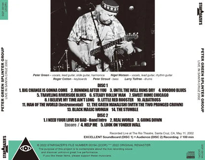 PETER GREEN SPLINTER GROUP / LIVE IN SANTA CRUZ 2002 (2CDR)