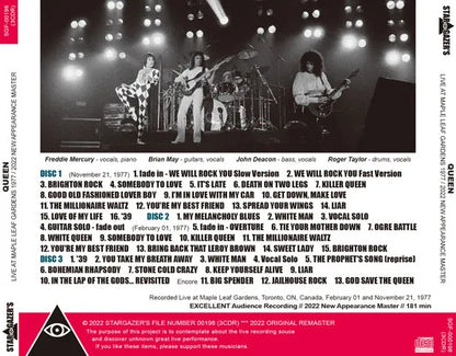 QUEEN / LIVE AT MAPLE LEAF GARDENS 1977 2022 NEW APPEARANCE MASTER (3CDR)