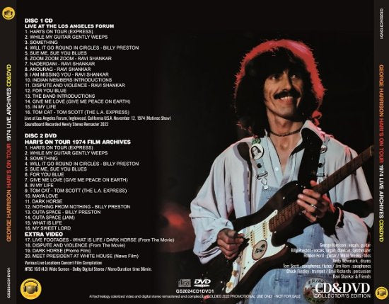 GEORGE HARRISON / HARI'S ON TOUR 1974 LIVE ARCHIVES (1CD+1DVD)