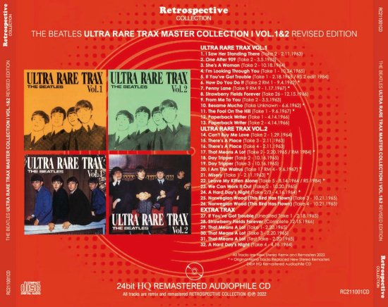 THE BEATLES / ULTRA RARE TRAX MASTER COLLECTION I VOL.1&2 (1CD)