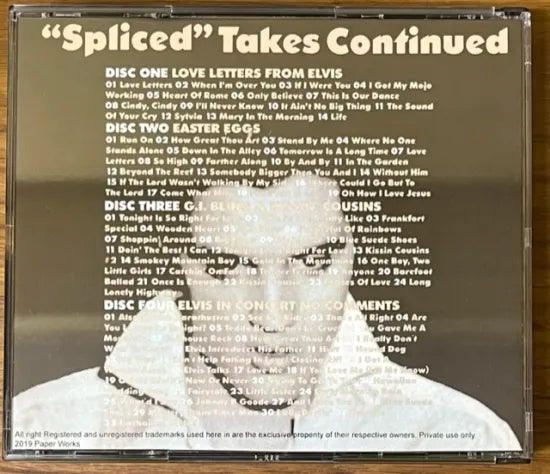 ELVIS PRESLEY / ALL "SPLICED" TAKES (4CDR)