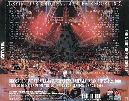 METALLICA / THE NIGHT OF THE SHIVER (4CDR)