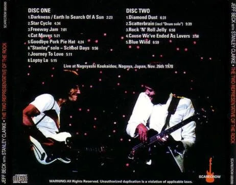 JEFF BECK WITH STANLEY CLARKE / THE TWO REPRESENTATIVE OF THE ROCK (2CD)