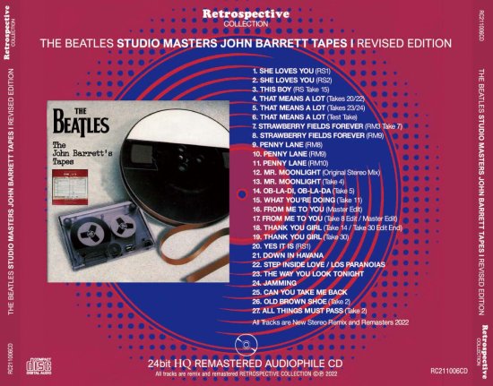THE BEATLES / STUDIO MASTERS JOHN BARRETT TAPES I RIVISED EDITION (1CD)