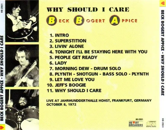 BECK, BOGERT & APPICE / WHY SHOULD I CARE (1CD)