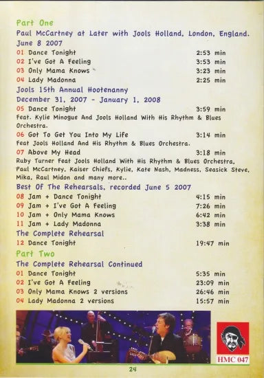 PAUL McCARTNEY / 2007 JOOLS HOLLAND COLLECTION (2CD) LIBRETTO