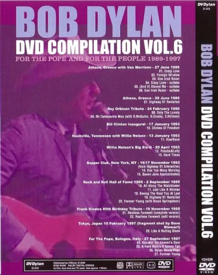 BOB DYLAN / DVD COMPILATION VOL.6 (1DVDR)
