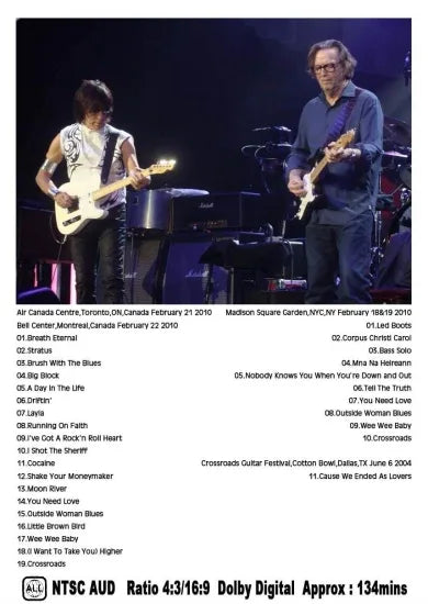 Eric Clapton & Jeff Beck / Together & Apart in Canada (1DVDR)