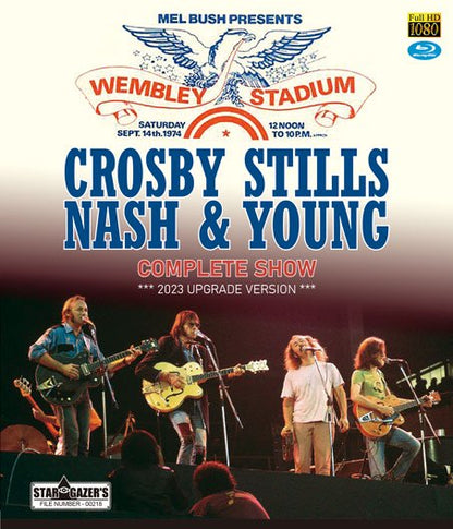 CROSBY, STILLS, NASH & YOUNG / 2023 UPGRADE VERSION LIVE AT WEMBLEY STADIUM 1974 COMPLETE SHOW (1BDR)