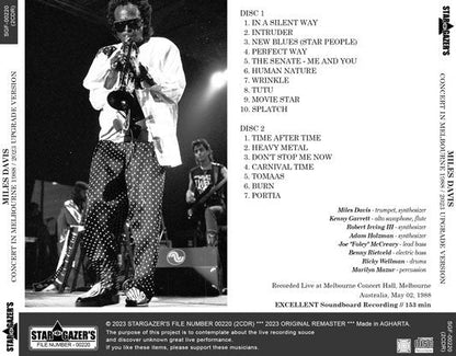 MILES DAVIS / 2023 UPGRADE VERSION CONCERT IN MELBOURNE 1988 (2CDR)