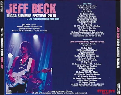 JEFF BECK / LUCCA SUMMER FESTIVAL SOUNDBOARD (1CDR & 1DVDR)