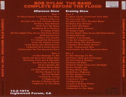 BOB DYLAN THE BAND / COMPLETE BEFORE THE FLOOD (4CDR)