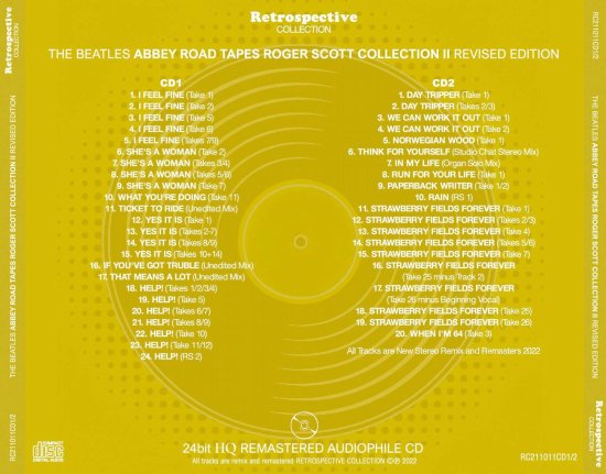 THE BEATLES / ABBEY ROAD TAPES ROGER SCOTT COLLECTION II RIVISED EDITION (2CD)