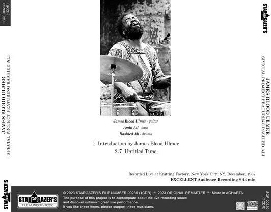 JAMES BLOOD ULMER / SPECIAL PROJECT FEATURING RASHIED ALI (1CDR)