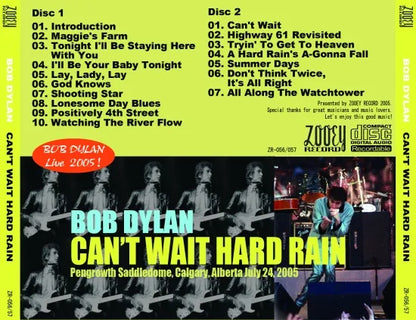 BOB DYLAN / CAN'T WAIT HARD RAIN (2CDR)