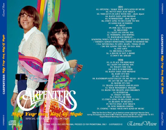 CARPENTERS / MAKE YOUR OWN KIND OF MUSIC SPECIAL STUDIO LIVE COLLECTION (2CD)