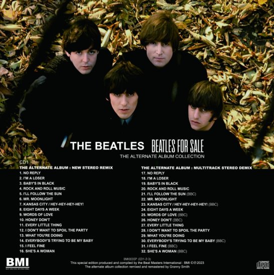 THE BEATLES / BEATLES FOR SALE THE ALTERNATE ALBUM COLLECTION (3CD)