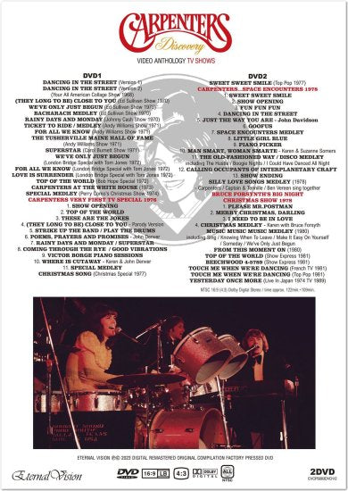 CARPENTERS / DISCOVERY VIDEO ANTHOLOGY TV SHOWS (2DVD)