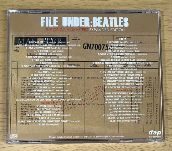 THE BEATLES / FILE UNDER BEATLES ORIGINAL MASTERSEXPANDED EDITION (2CD)