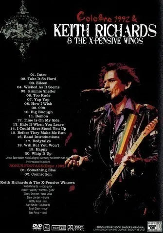 KEITH RICHARDS & The X-PENSIVE WINOS / Cologne 1992  (1DVD)